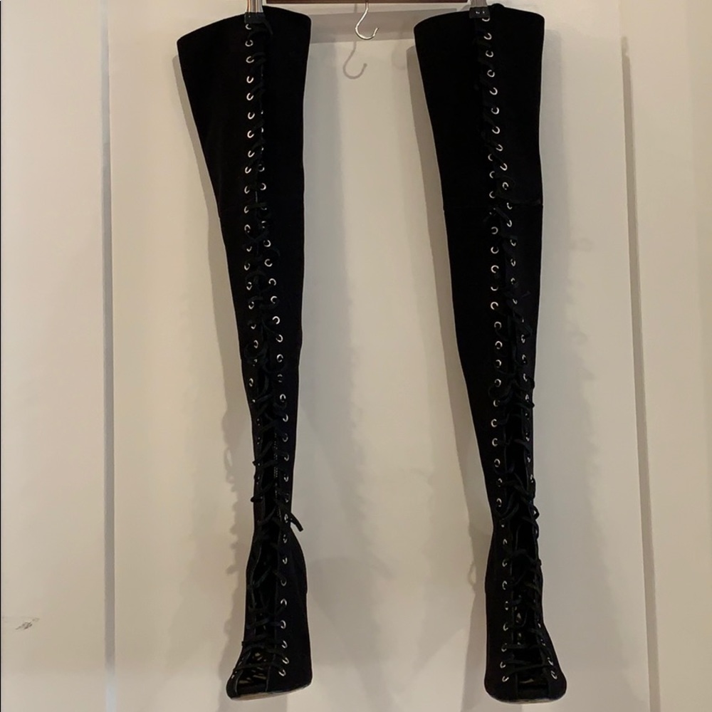 Tony Bianco thigh high lace up sexy boot.